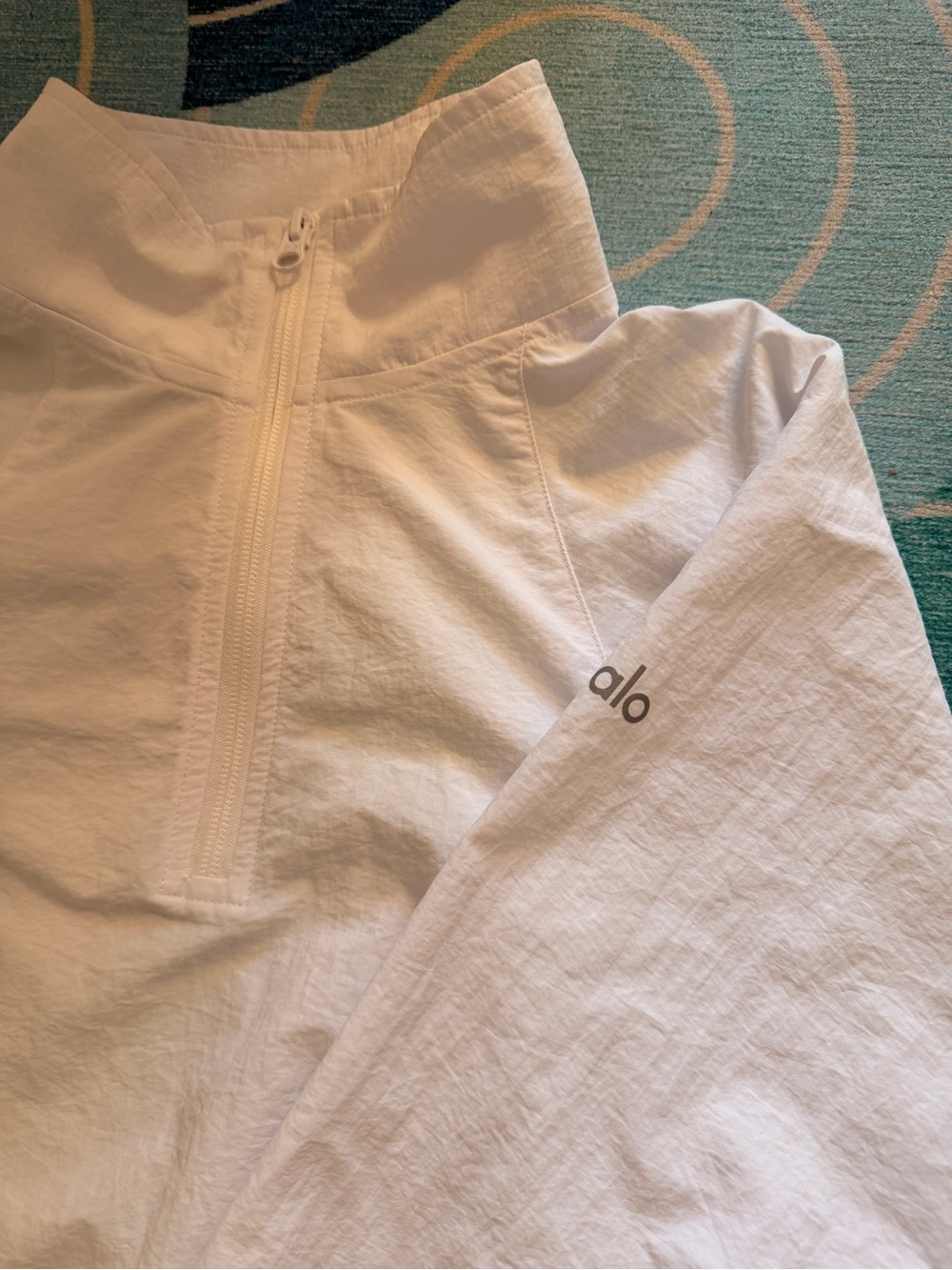 ALO Yoga Cream Half-Zip Utility Pullover Jacket - Picture 3 of 6